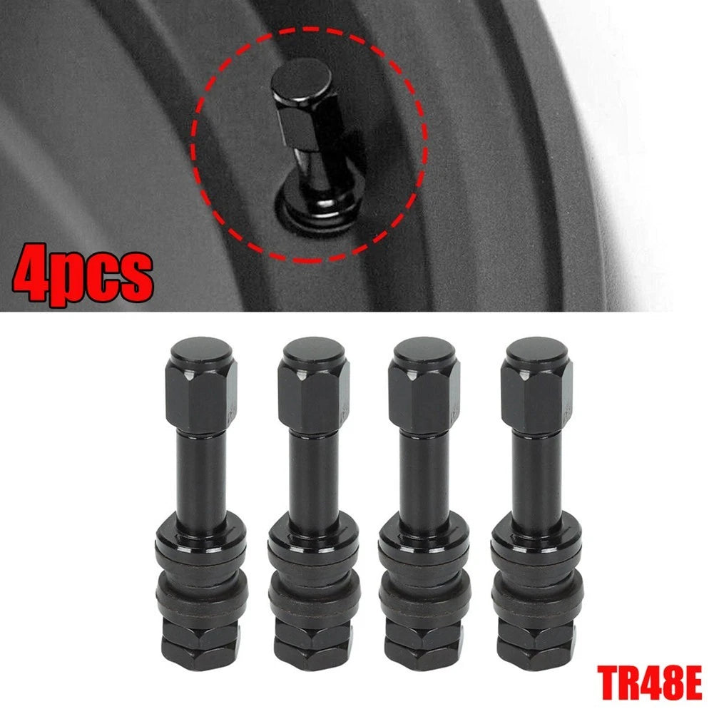 Set of 4 Tire Valve Stems TR48E for Car Tubeless Wheels