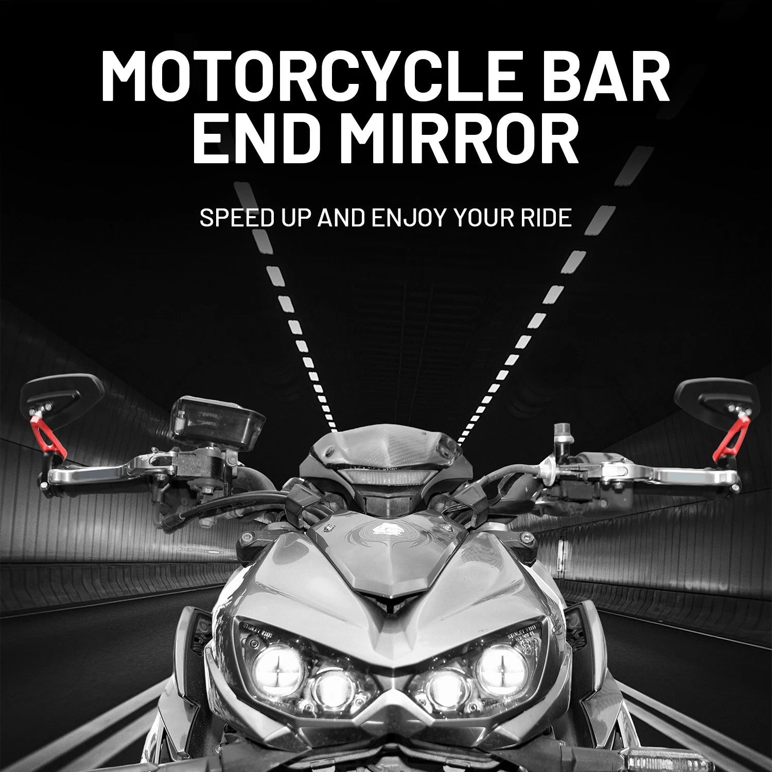 CNC Aluminum Bar End Mirrors for Cafe Racer Motorcycle (RHD)