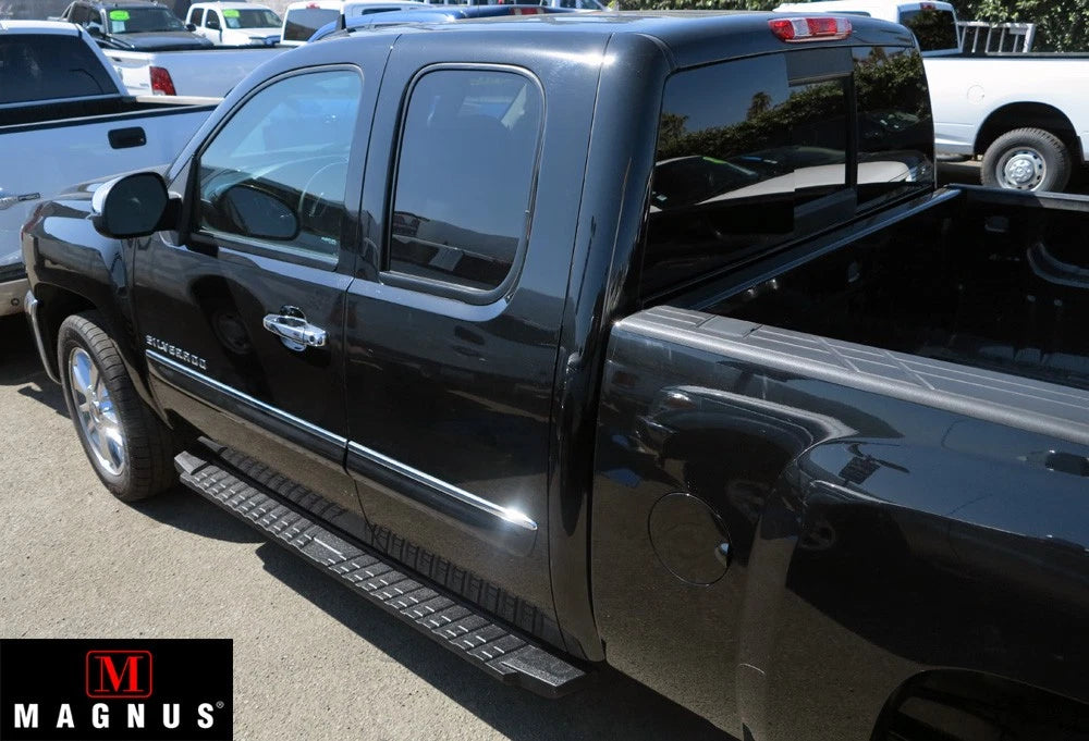 Black Running Boards for Chevrolet Silverado GMC Sierra (2007-2018)