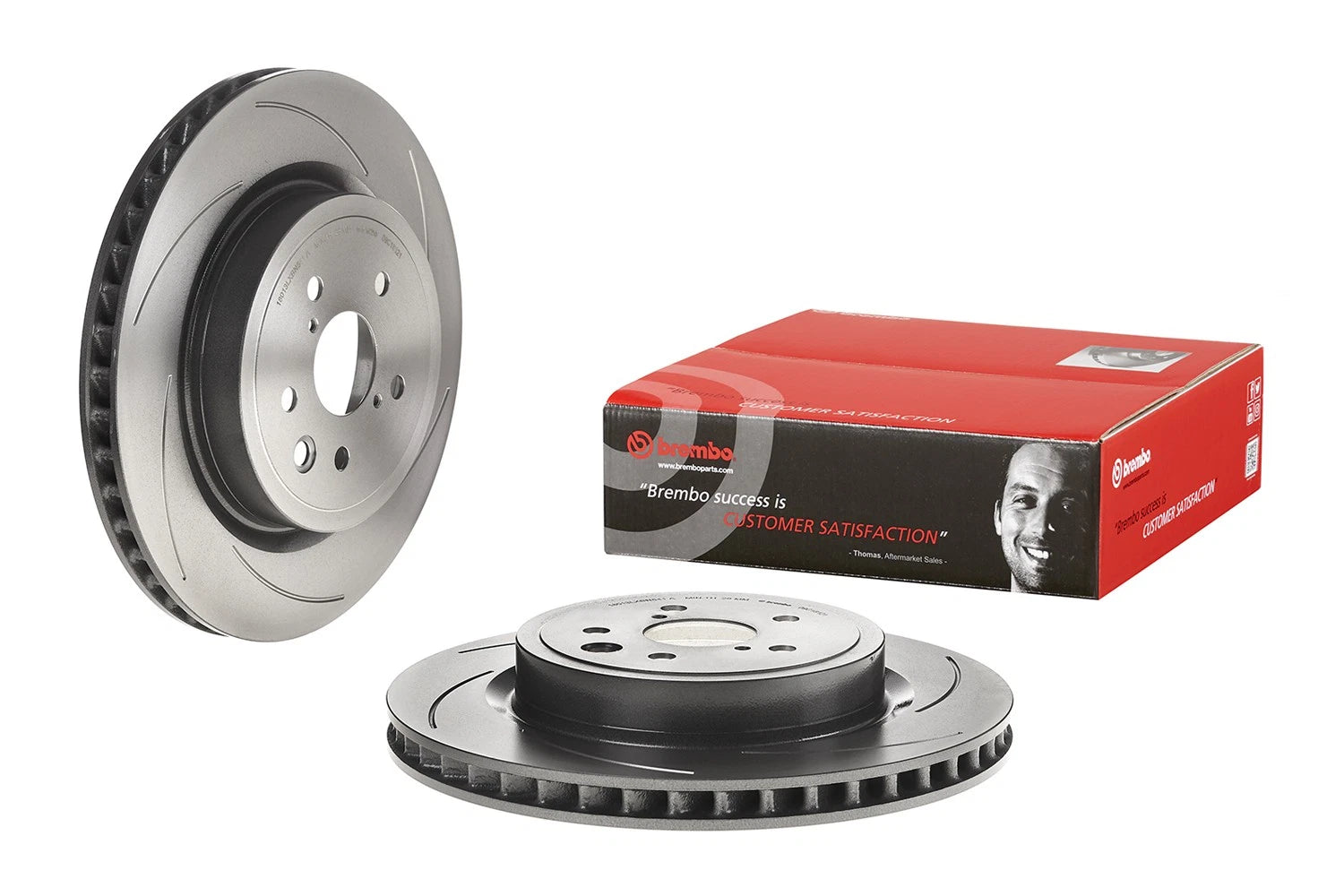 Brembo 345mm Slotted Brake Disc Rotor for Lexus GS F RC F (2016–2021)