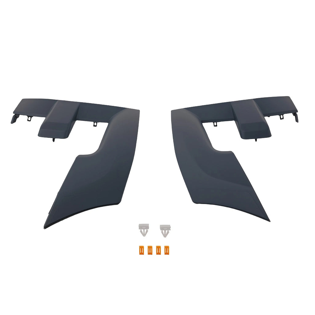 Pair of Headlight Bezel Molding Trim for Ford F150 (2015–2017) Gray
