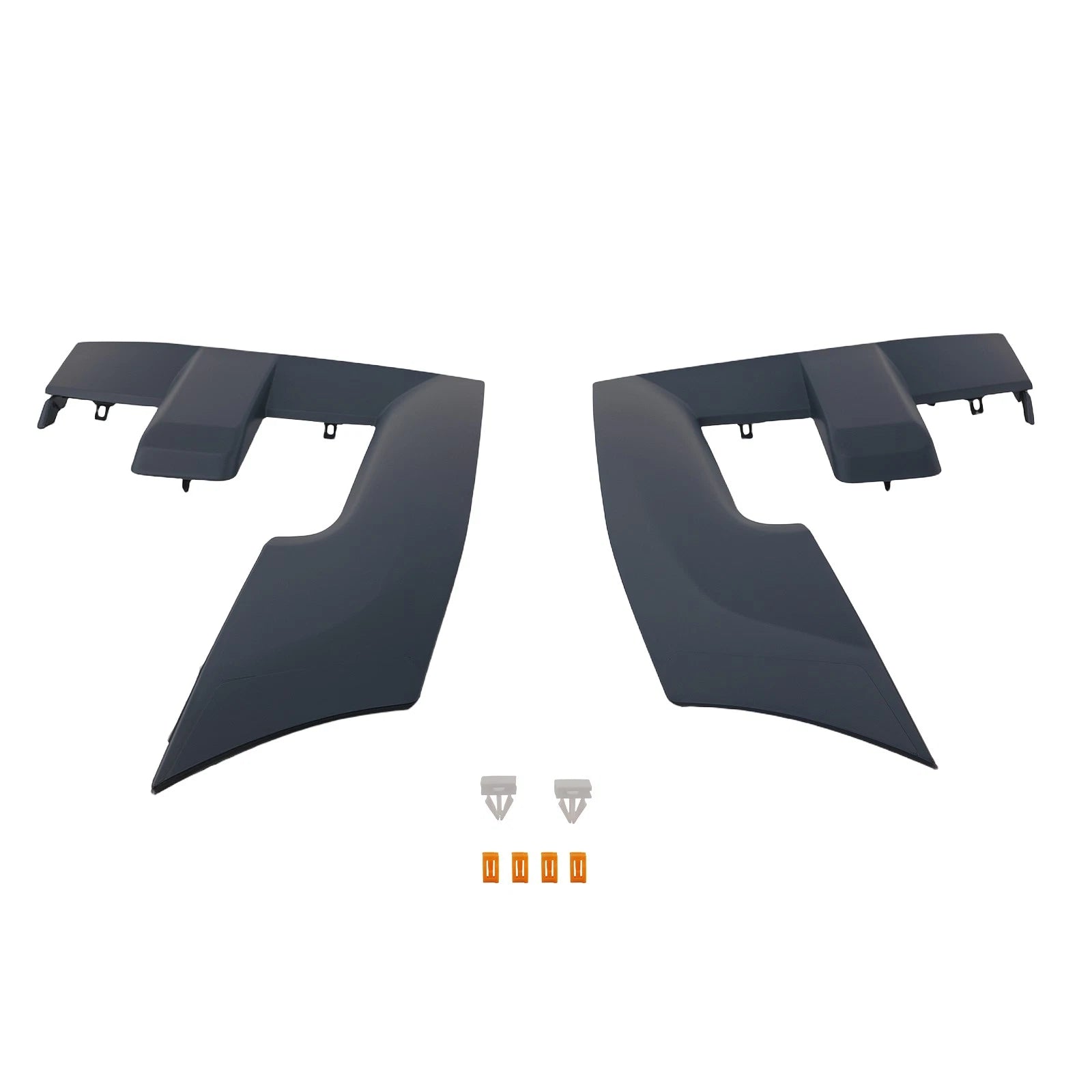 Pair of Headlight Bezel Molding Trim for Ford F150 (2015–2017) Gray