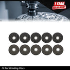 Set of 10 Black Diamond Grinding Discs for Angle Grinder (4.5 inch)