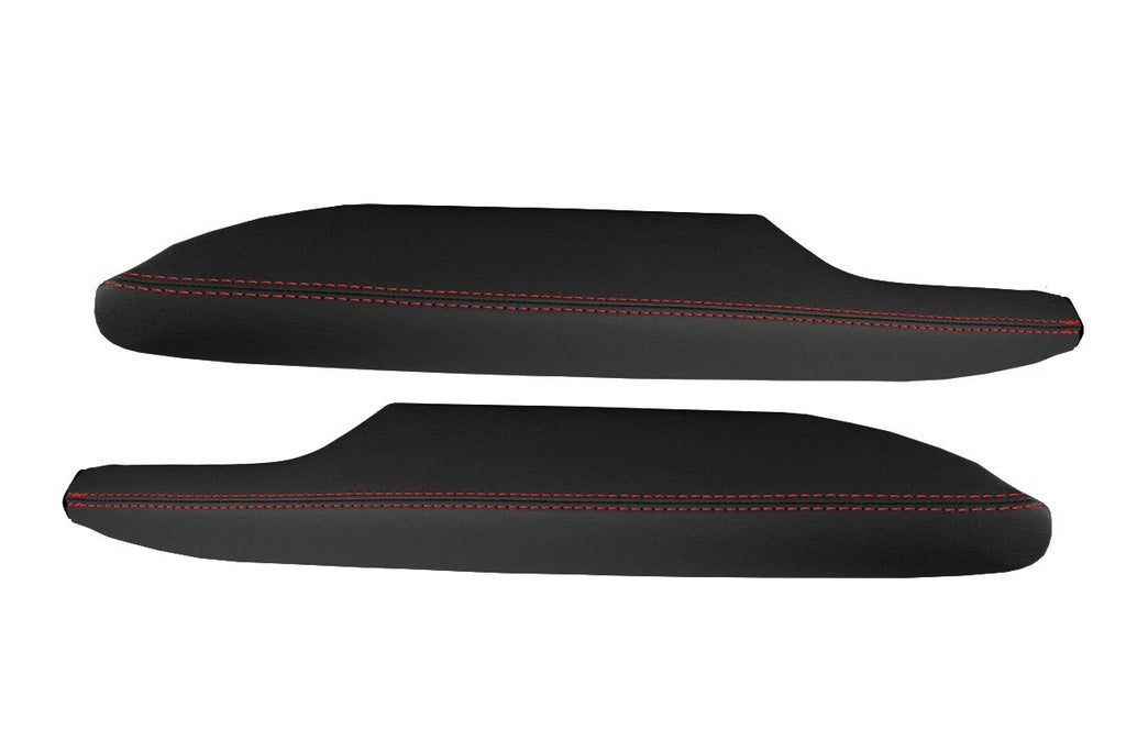 Armrest Door Panel Cover Leather for Toyota Solara Coupe (2004–2008) Red Stitch
