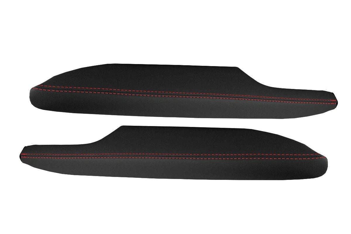 Armrest Door Panel Cover Leather for Toyota Solara Coupe (2004–2008) Red Stitch