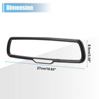 Rearview Mirror Cover for Dodge (ABS Black Carbon Fiber)