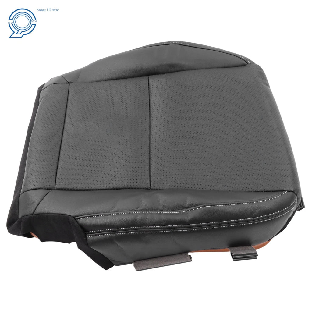 Black Leather Perforated Passenger Bottom Seat Cover for Chevy Camaro (2010–2015)