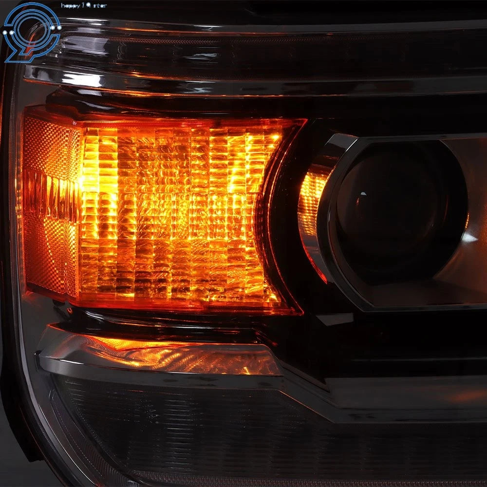 Chrome HID Headlight with LED DRL for GMC Sierra 2500HD/3500HD (2016–2019)