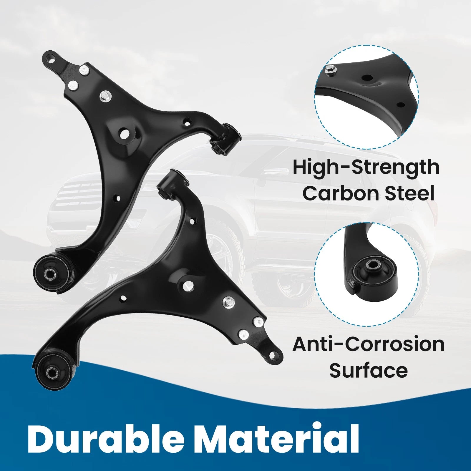 2X Front Lower Control Arms for Hyundai Elantra (2007-2010)