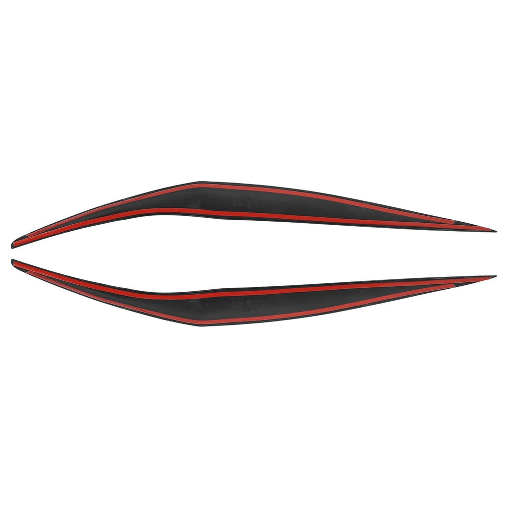 1 Pair Headlight Eye Lid Cover Sticker Black for Ford Fiesta (2013–2016)