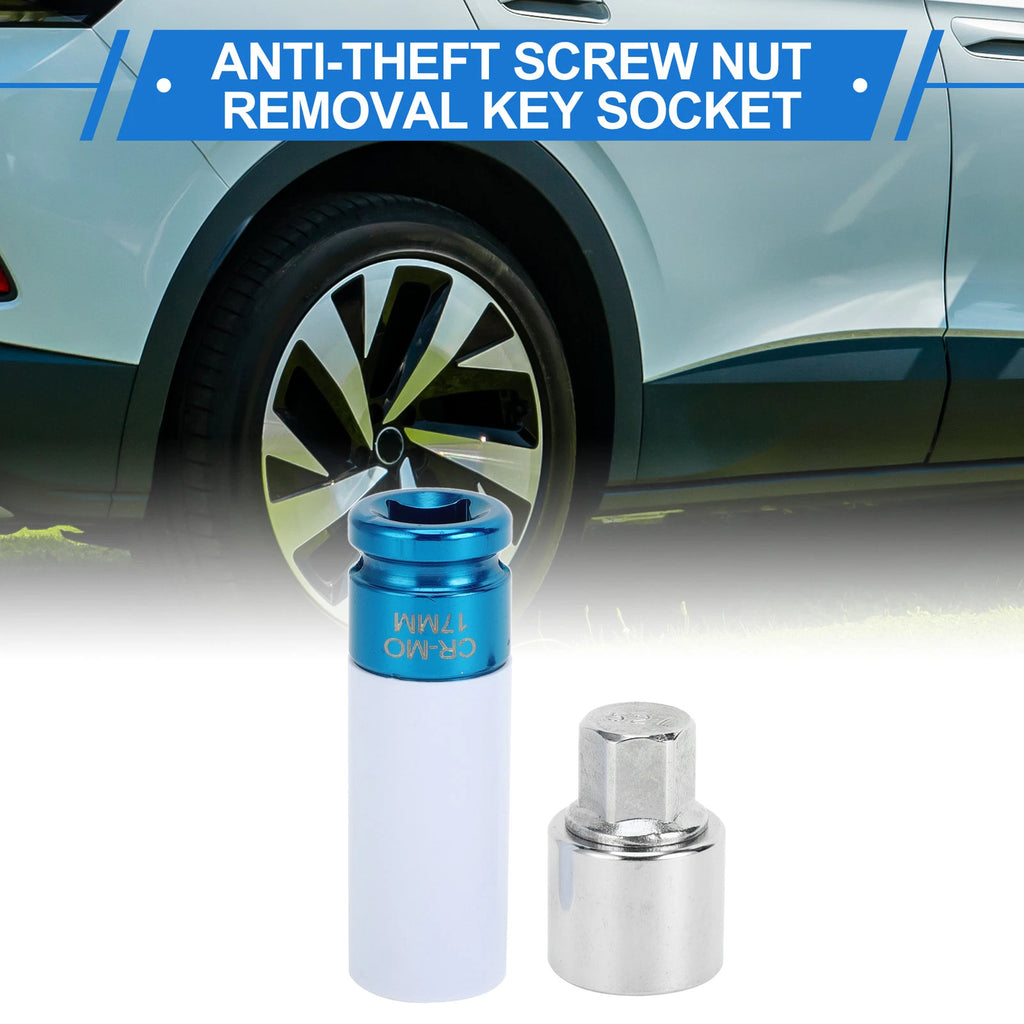 Set of 4 Wheel Lock Lug Nuts for VW (with Antitheft Removal Key 527)