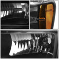 LED DRL Set for GMC Sierra 2007–2014 Black Housing Amber Side Headlight/Lamp