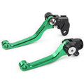 Pair Green Pivot Brake Clutch Levers for Suzuki RM85 RM125 RM250