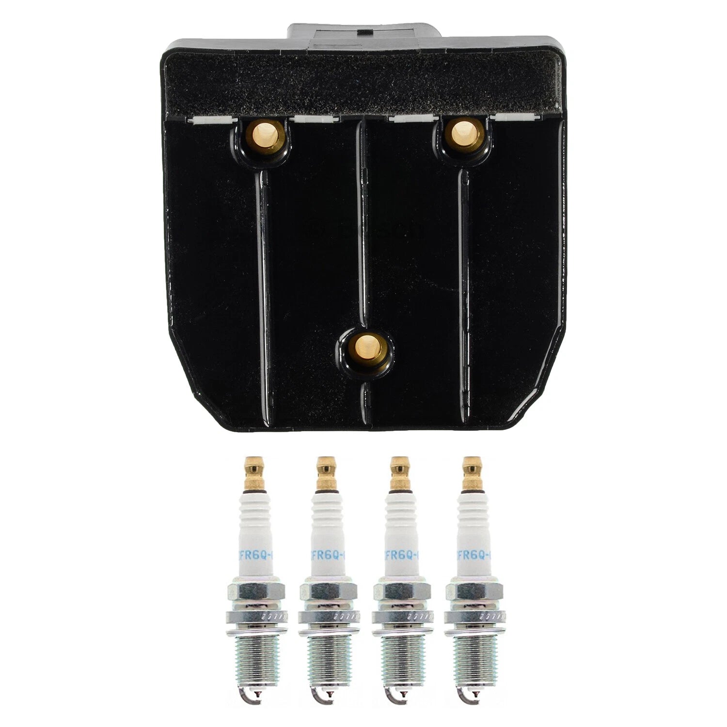 Set of 4 Bosch Ignition Coils & NGK Laser Iridium Spark Plugs for Beetle Golf Jetta