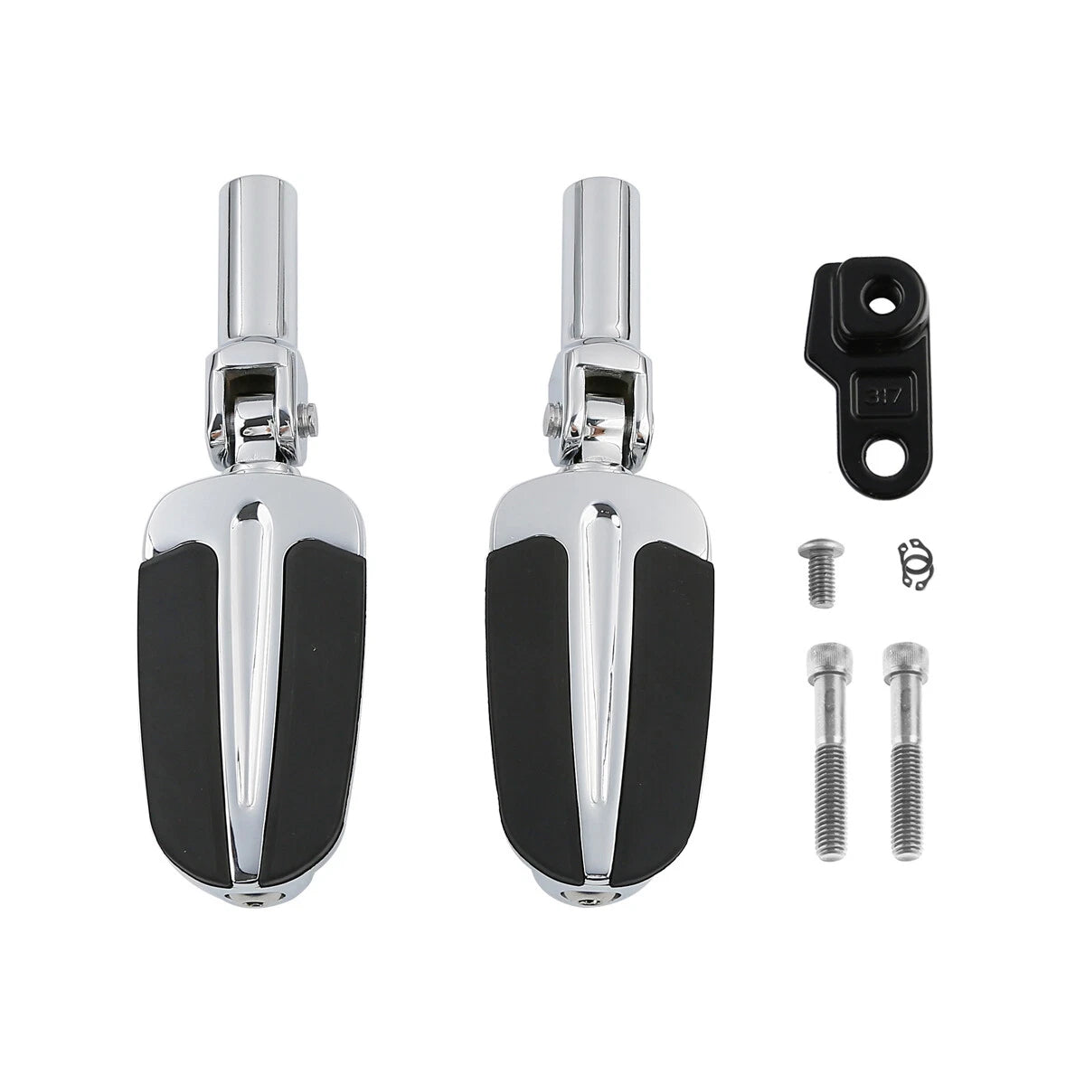 Chrome Passenger Footpeg Pedals for Harley Softail Slim (2012–2017)