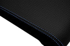 Console Lid Cover for Chevrolet Colorado (2015–2022) Carbon Fiber Blue Stitch