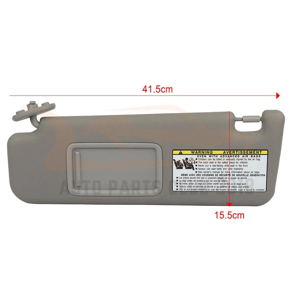 Left Driver Side Gray Sun Visor for Toyota 4Runner (2004–2008) 74320-3D050-B0