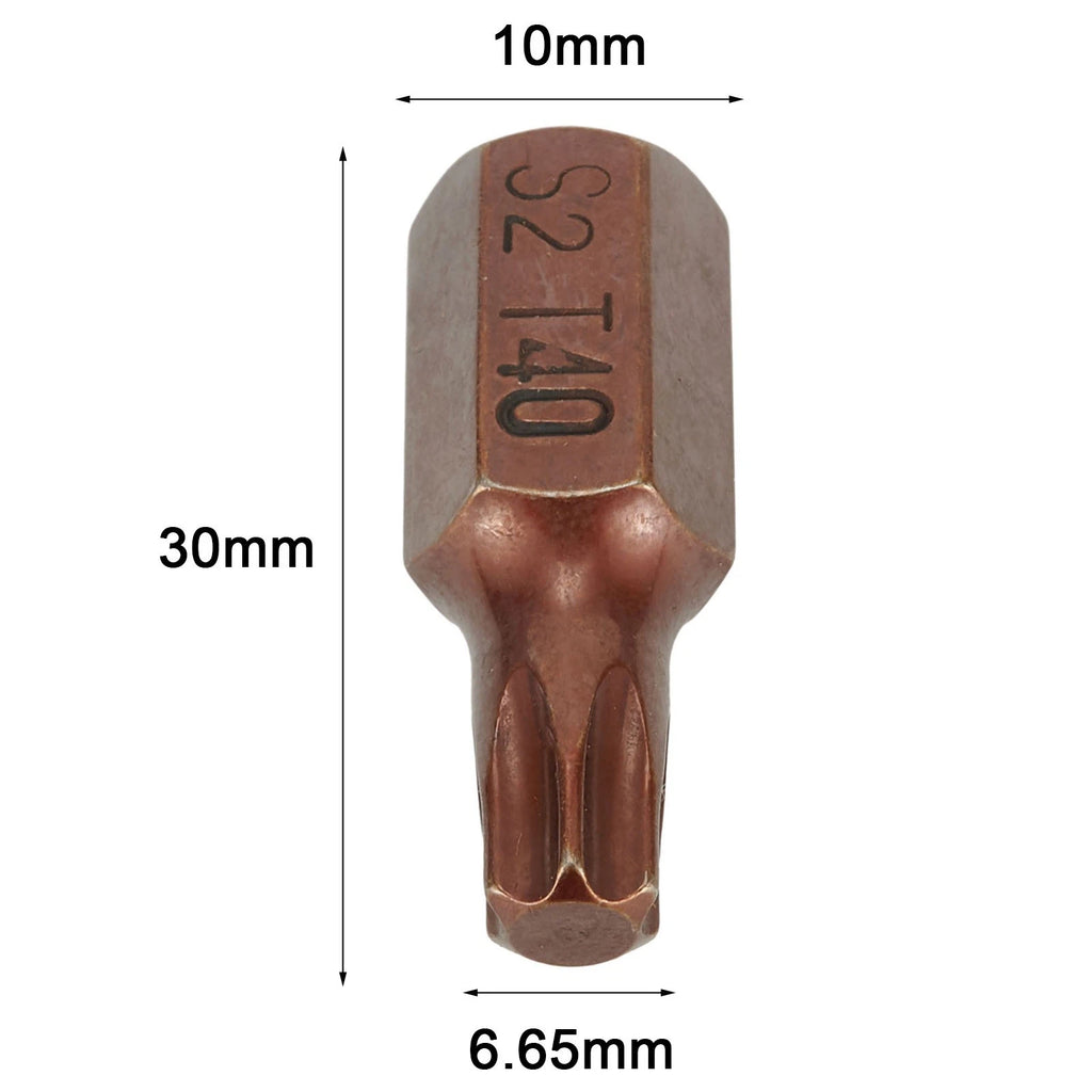 Set of 7 T20 T25 T30 T40 T45 T50 T55 Electric Screwdriver Bits Hex Shank