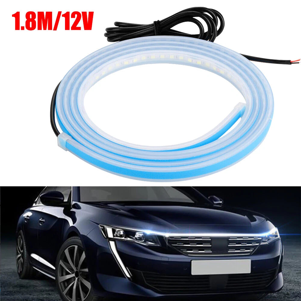 Flexible LED DRL Hood Light Strip for Universal Cars (180cm)