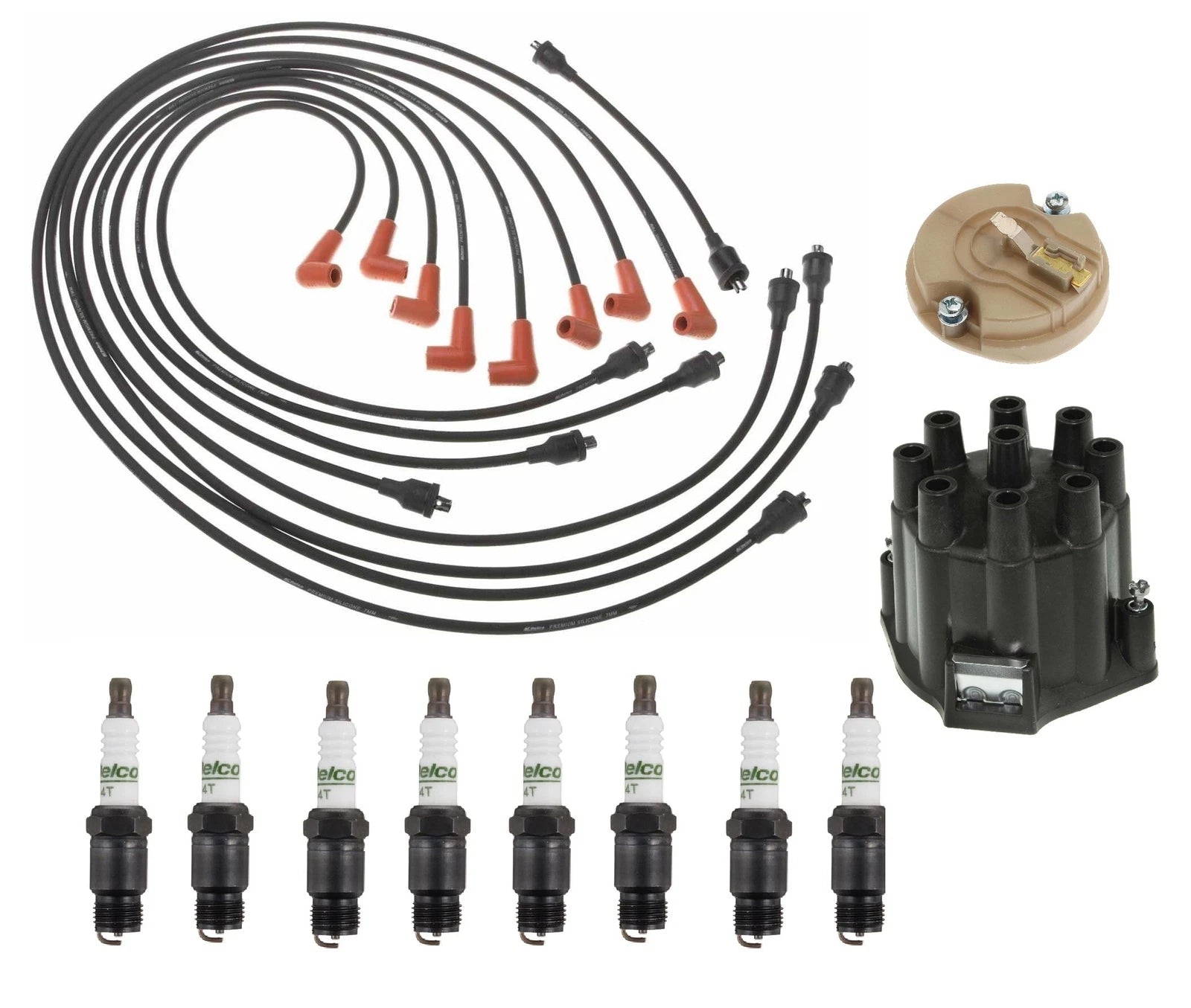 ACDelco Ignition Kit for Chevrolet GMC V8 (Distributor, Rotor, Cap, Wires, Plugs)