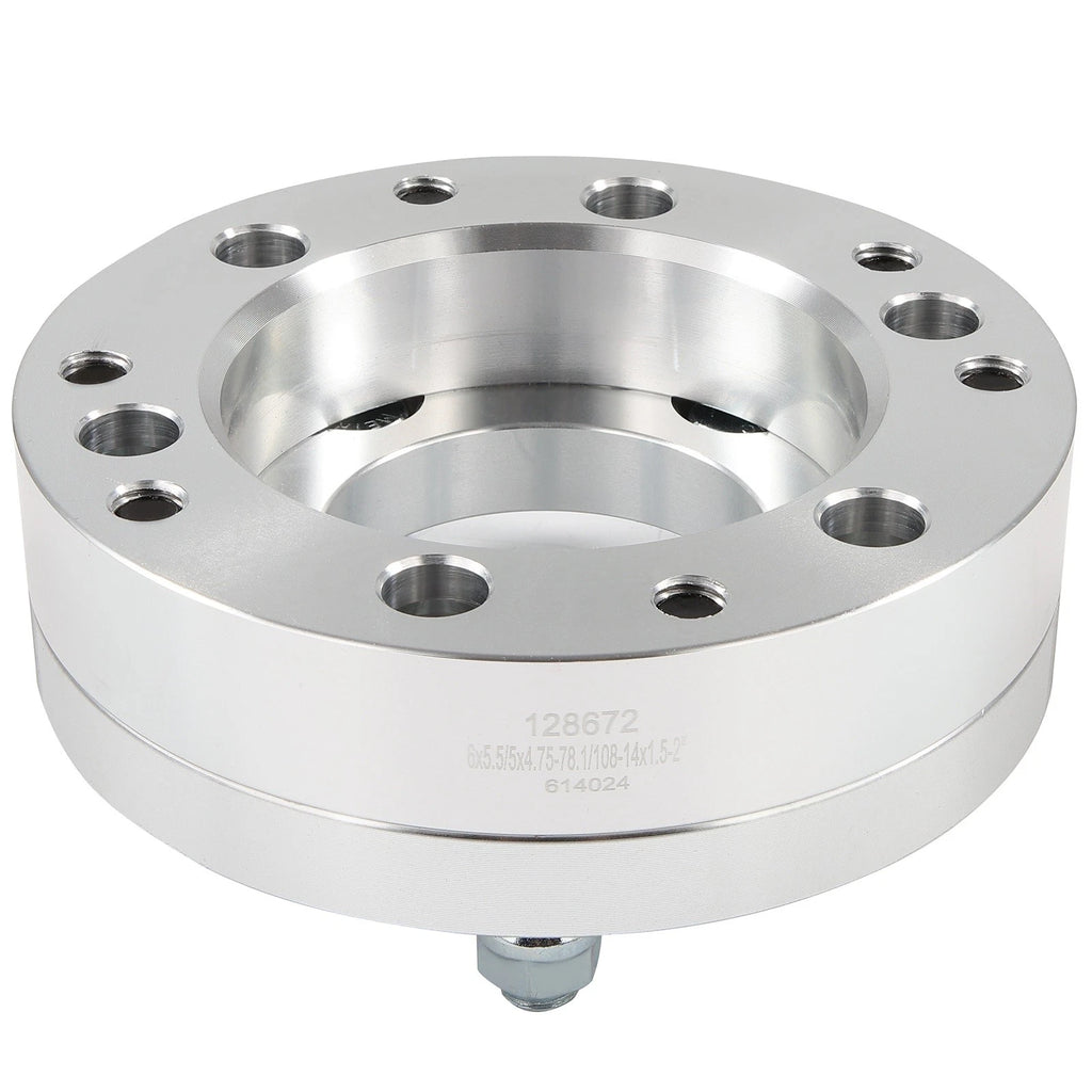 2X 6x5.5 to 5x4.75 Wheel Adapters M14x1.5 for Chevy Avalanche (2007–2013)