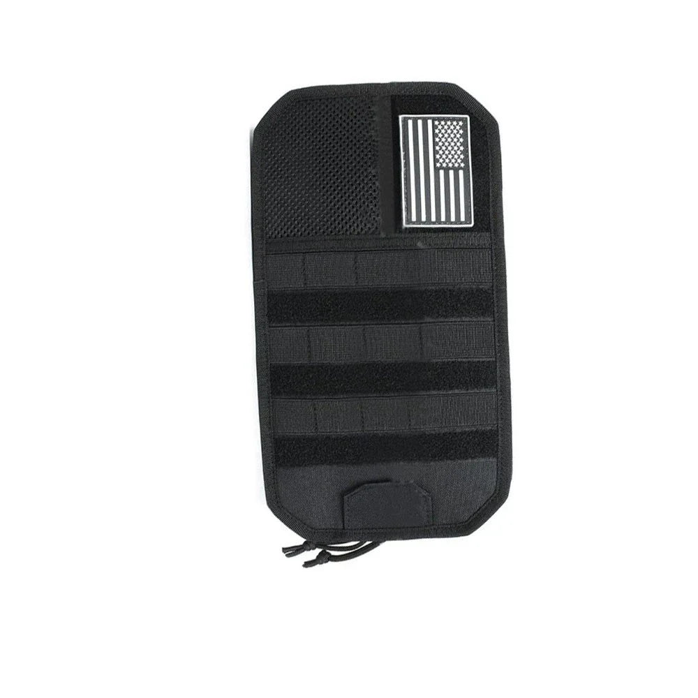 Sun Visor Organizer with Zipper Storage Pouch & Glasses Clip for Car