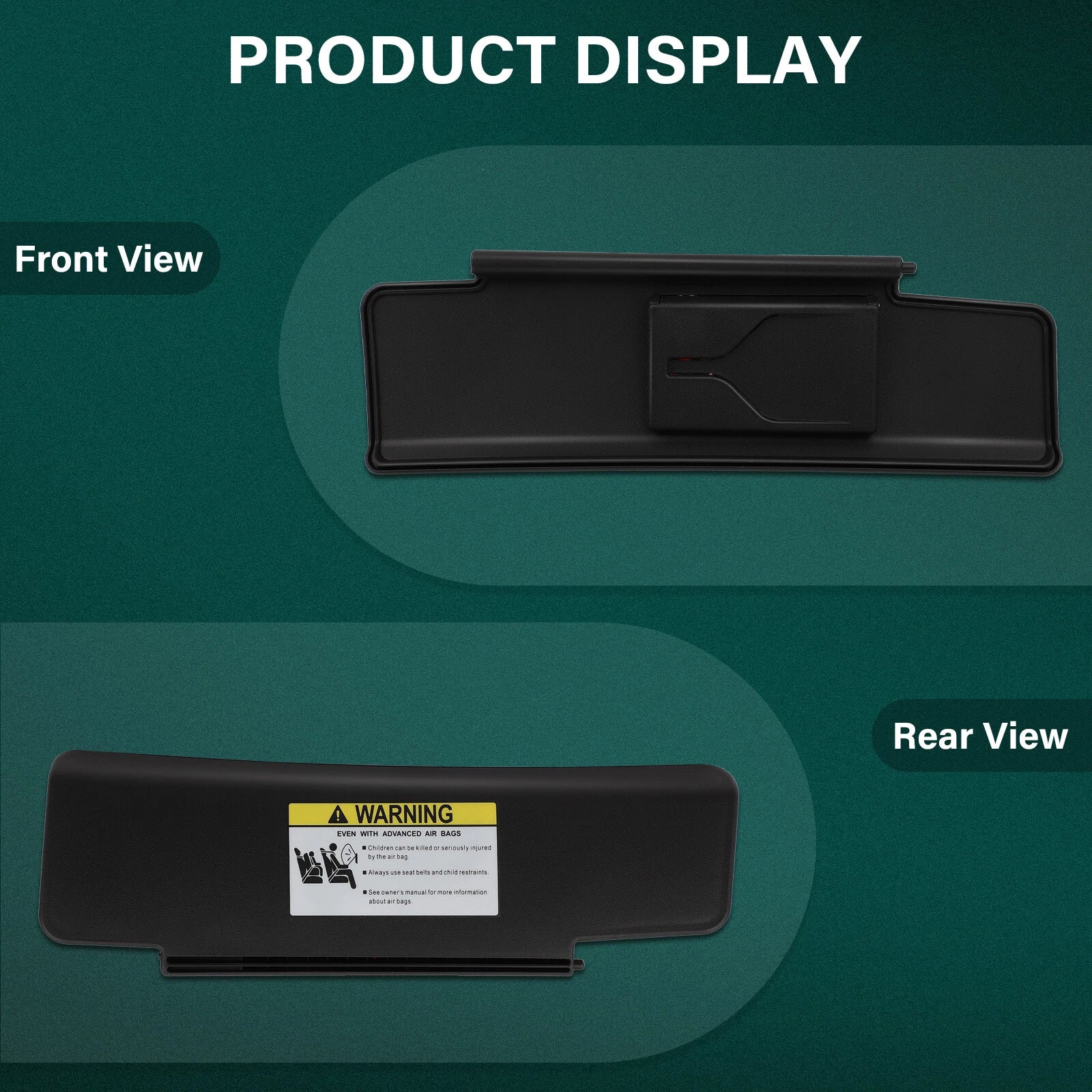 Front Right Sun Visor for Mazda MX-5 Miata (2006–2015) Black