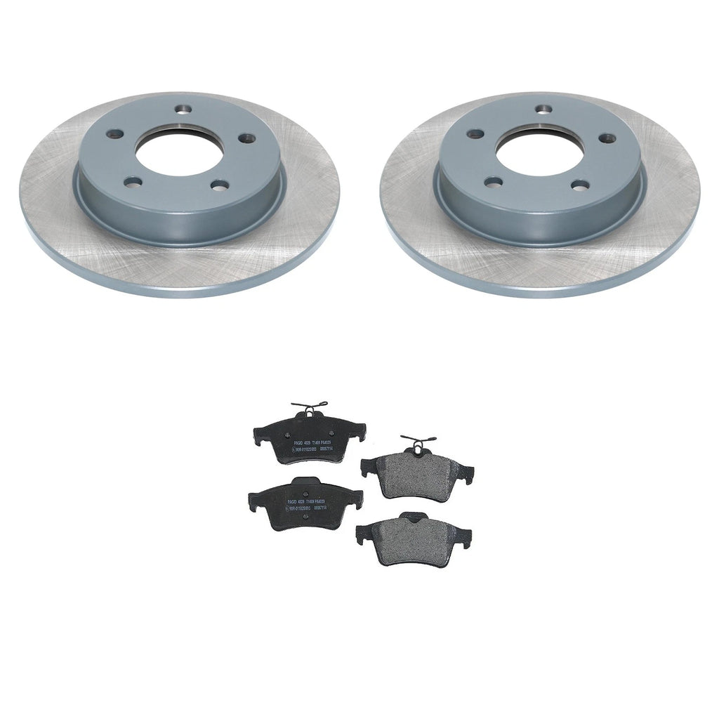 DuraGo Rear Rotors & Low-Met Disc Brake Pads Kit for Mazda 3 (2004–2013)