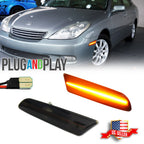 2X Smoked Amber LED Front Side Marker Lights for Lexus ES300 ES330 (2002–2006)