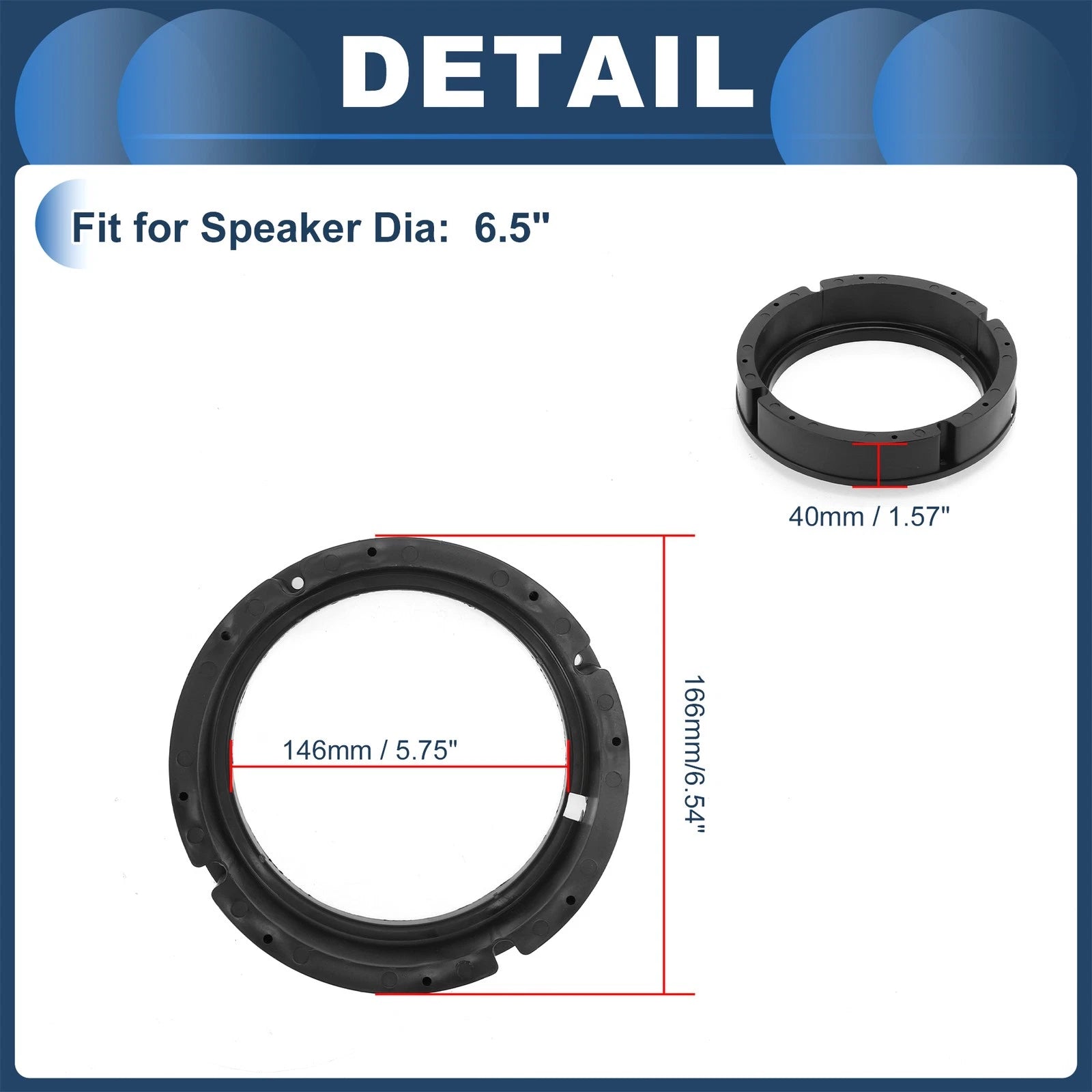 Set of 2 Speaker Spacer Rings for Volkswagen Golf MK7 (2015–2021)