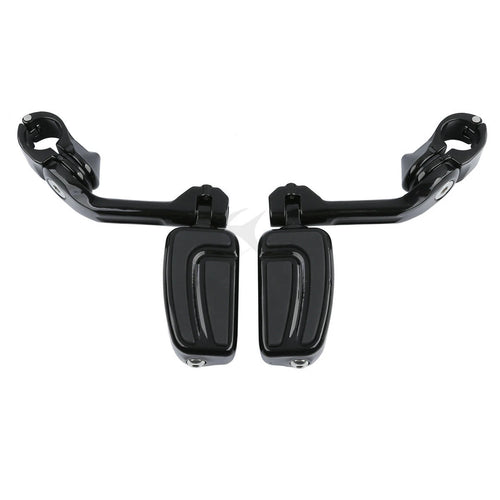 1 1/4 Inch Highway Bar Long Angled Foot Pegs for Harley (Fitment Specific)