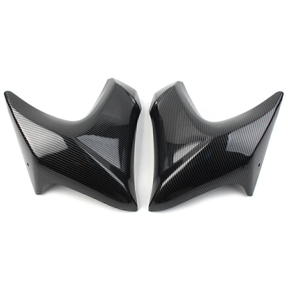2X Radiator Cap Fairing Compression Plate Carbon Fiber for Kawasaki ER6N (2012–2016)