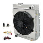 3 Row Aluminum Radiator with Shroud Fan for Ford Ranchero V8 (1960–1965)