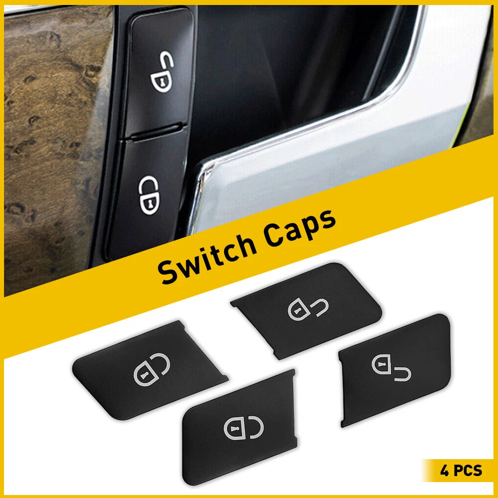 Door Lock Unlock Switch Button Cover Trim for Mercedes Benz Class W212 W204 (2010–2016)