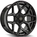 22" Gloss Black Wheel w/Brushed Face for 2001-07 Toyota Sequoia - RVO4254