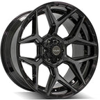 22" Gloss Black Wheel w/Brushed Face for 2001-07 Toyota Sequoia - RVO4254