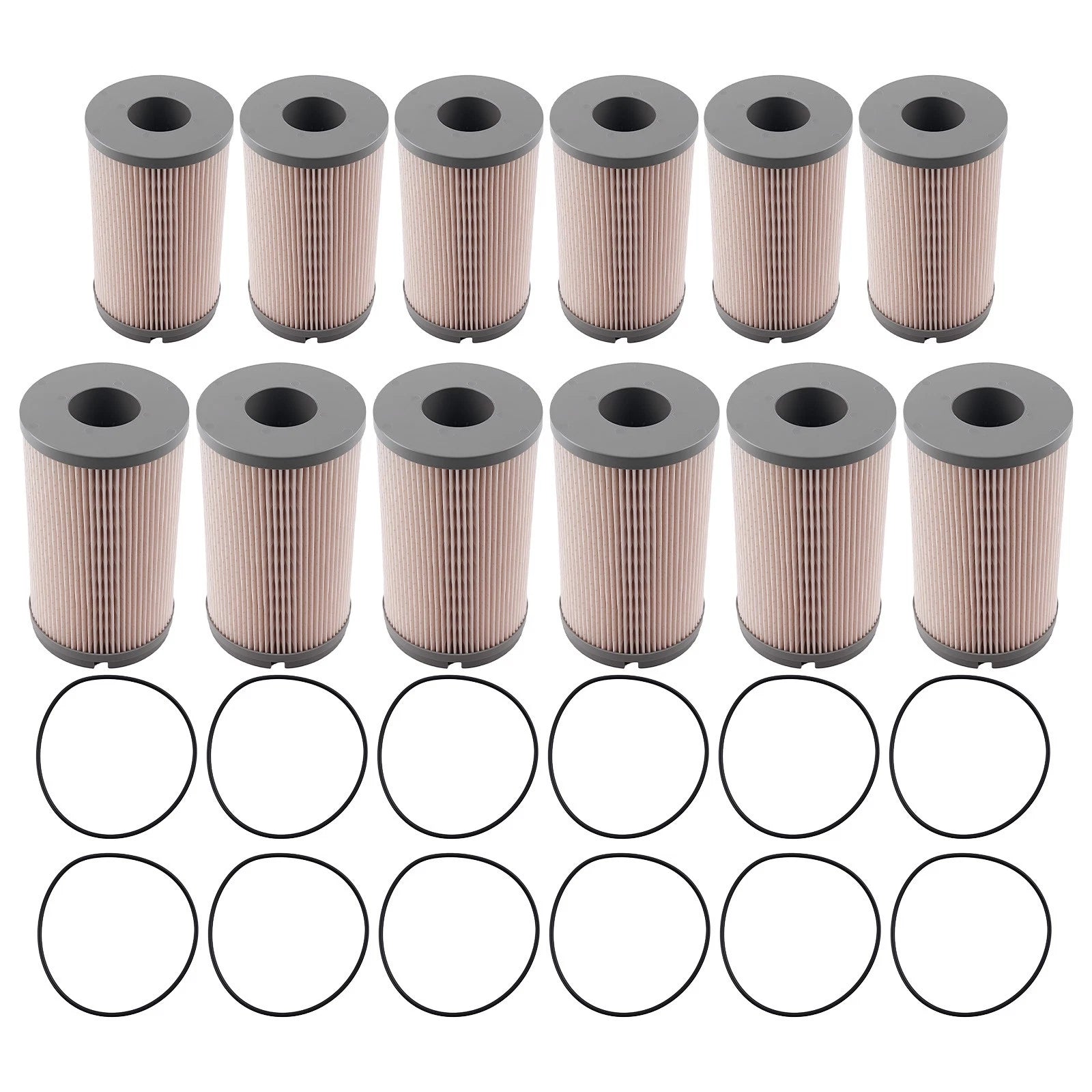 Fuel System Filter Kit for Peterbilt Kenworth (2015–2017) LAF4348, 12 Pieces