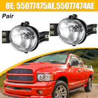 Driving Fog Lights with Bulbs for Dodge Ram 1500 2500 3500 (2010-2023)