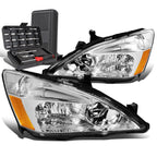 Pair of Chrome Signal Headlights for Honda Accord (2003–2007)