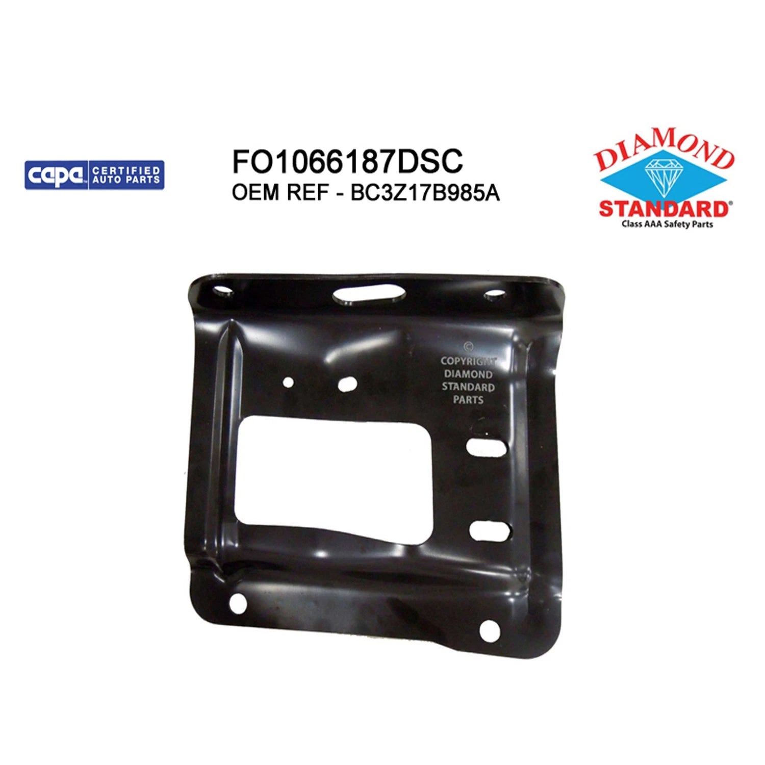 Replacement Steel Front Driver Side Bumper Mounting Plate for (2011–2018)