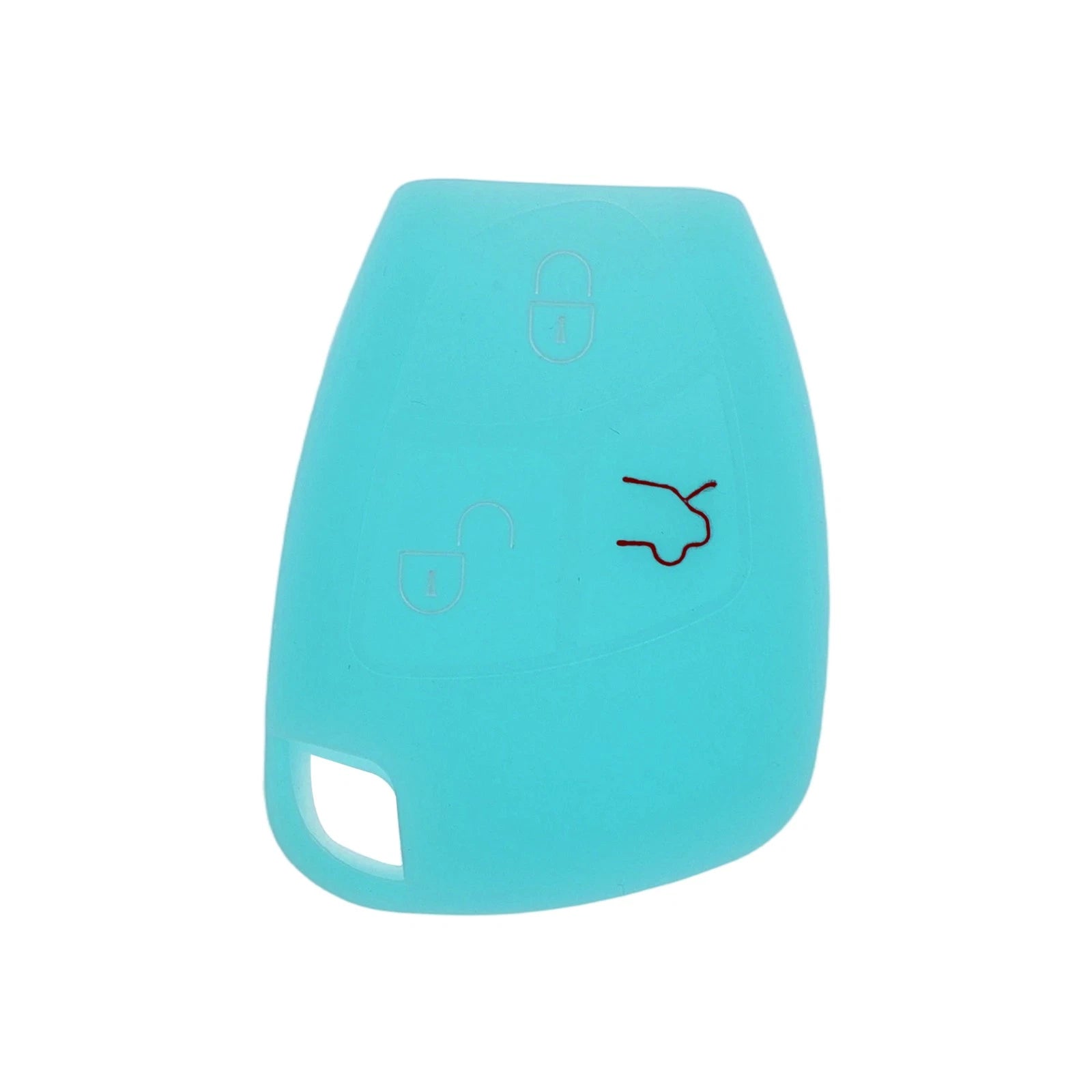 Glow Blue Key Case for Mercedes-Benz C-Class (2001–2015) - 3 Buttons