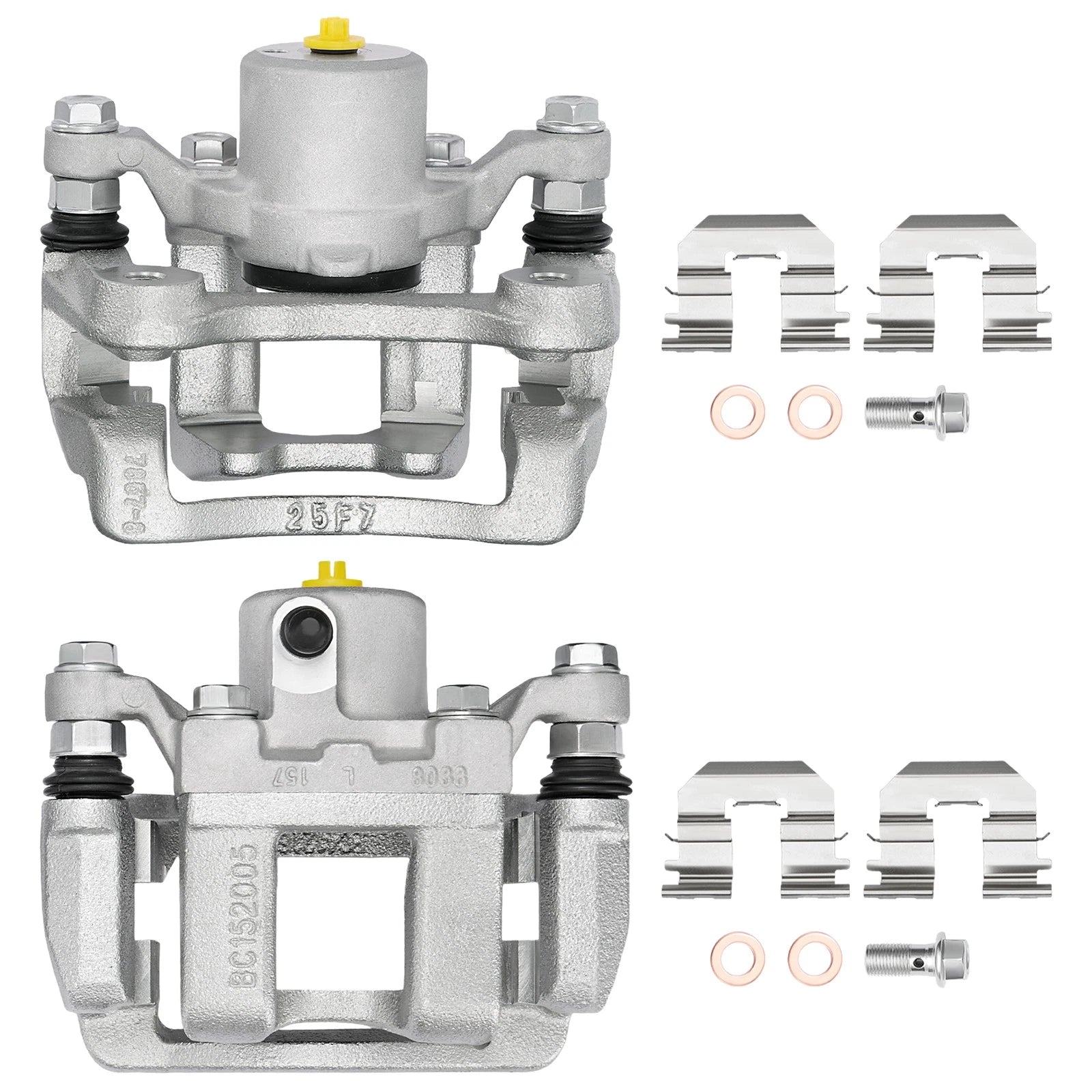 Set of 2 Rear Brake Calipers with Bracket for Hyundai Sonata (2011–2015)