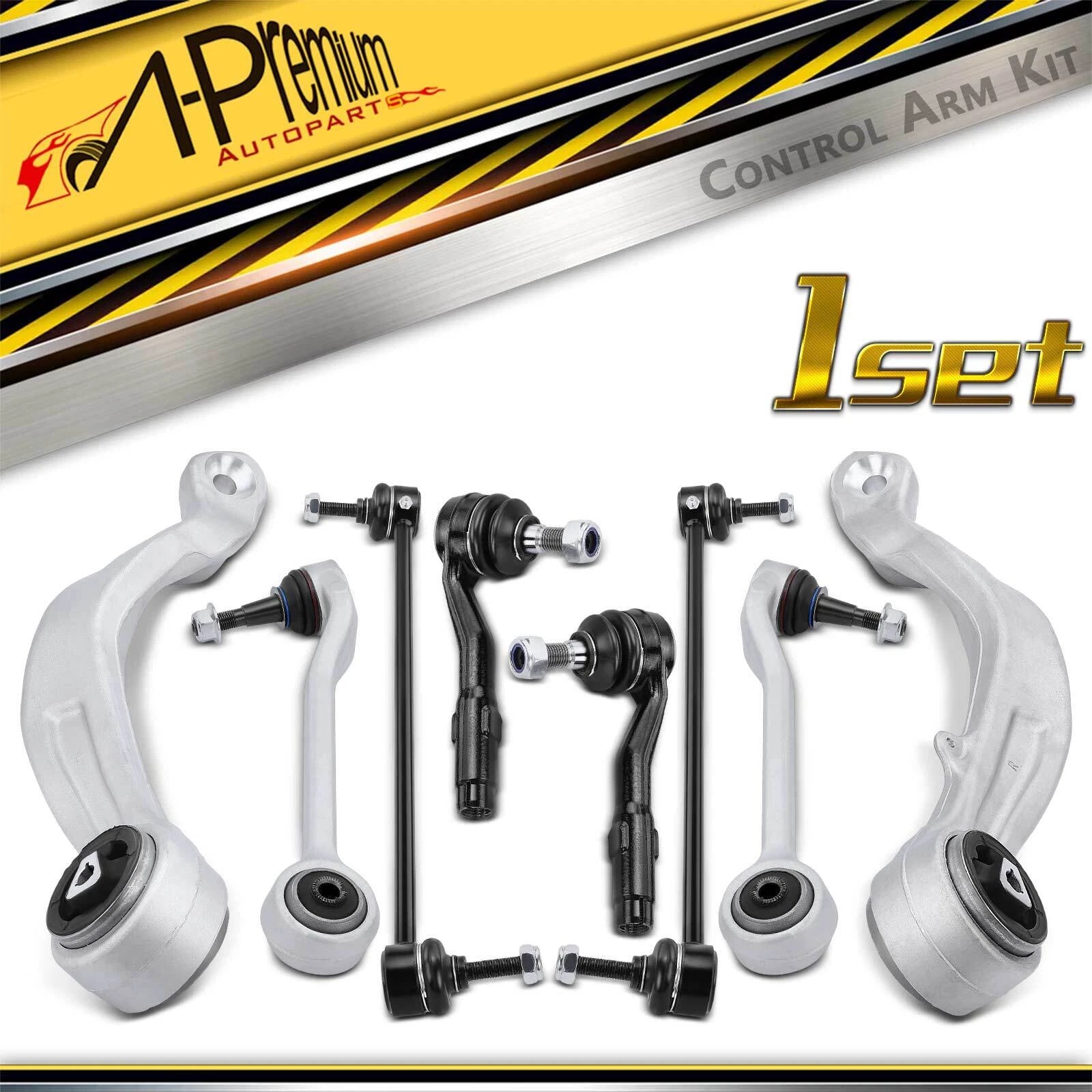 8x Front Control Arm Sway Bar Link Tie Rod End for BMW 5 Series (2007–2016)