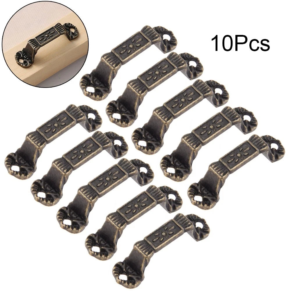10X Antique Bronze Cabinet Pull Handles for Furniture