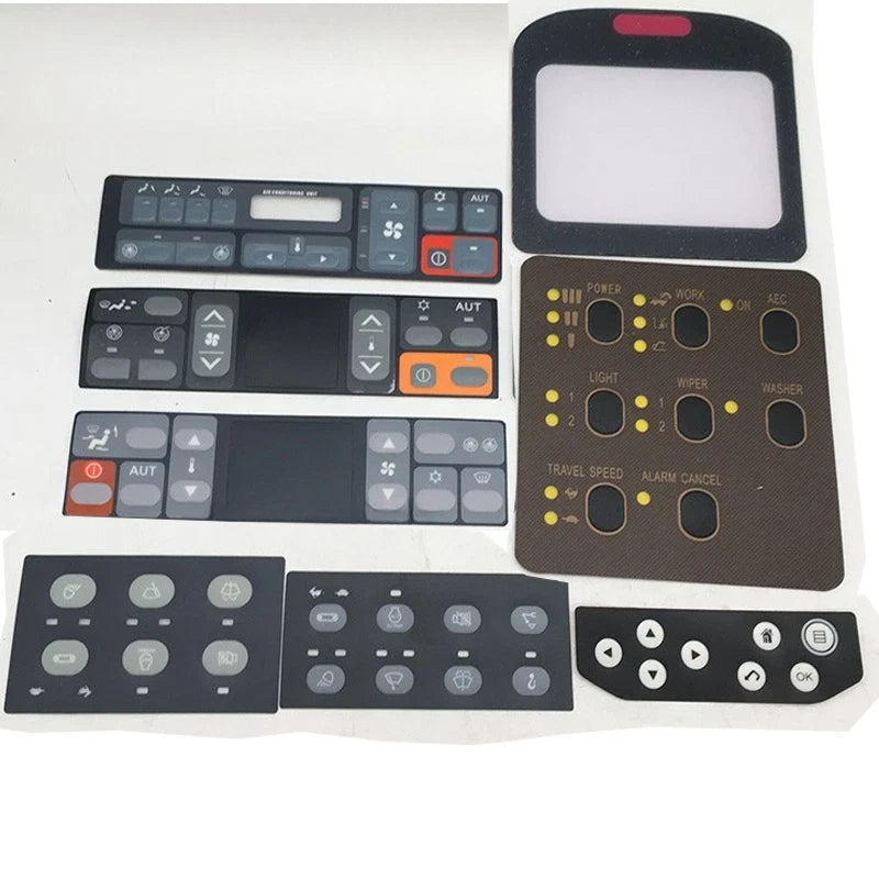 Conditioning Controller Panel Switch Button Sticker for Cat 320B/C/D (1999–2006)