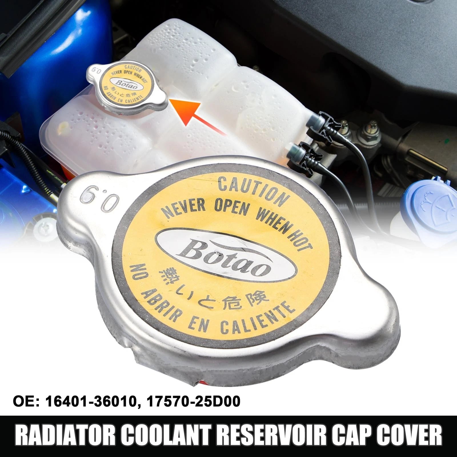 Radiator Coolant Reservoir Cap 16401-36010 for Toyota KF40 KF50 (3K)