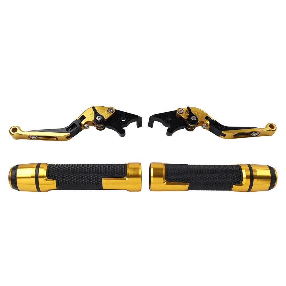 Gold Extendable Brake Clutch Levers Set for Suzuki GSXS125 (2017–2023)