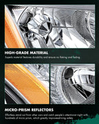 Chrome Headlight Assembly Pair for Nissan Rogue (2008–2015)