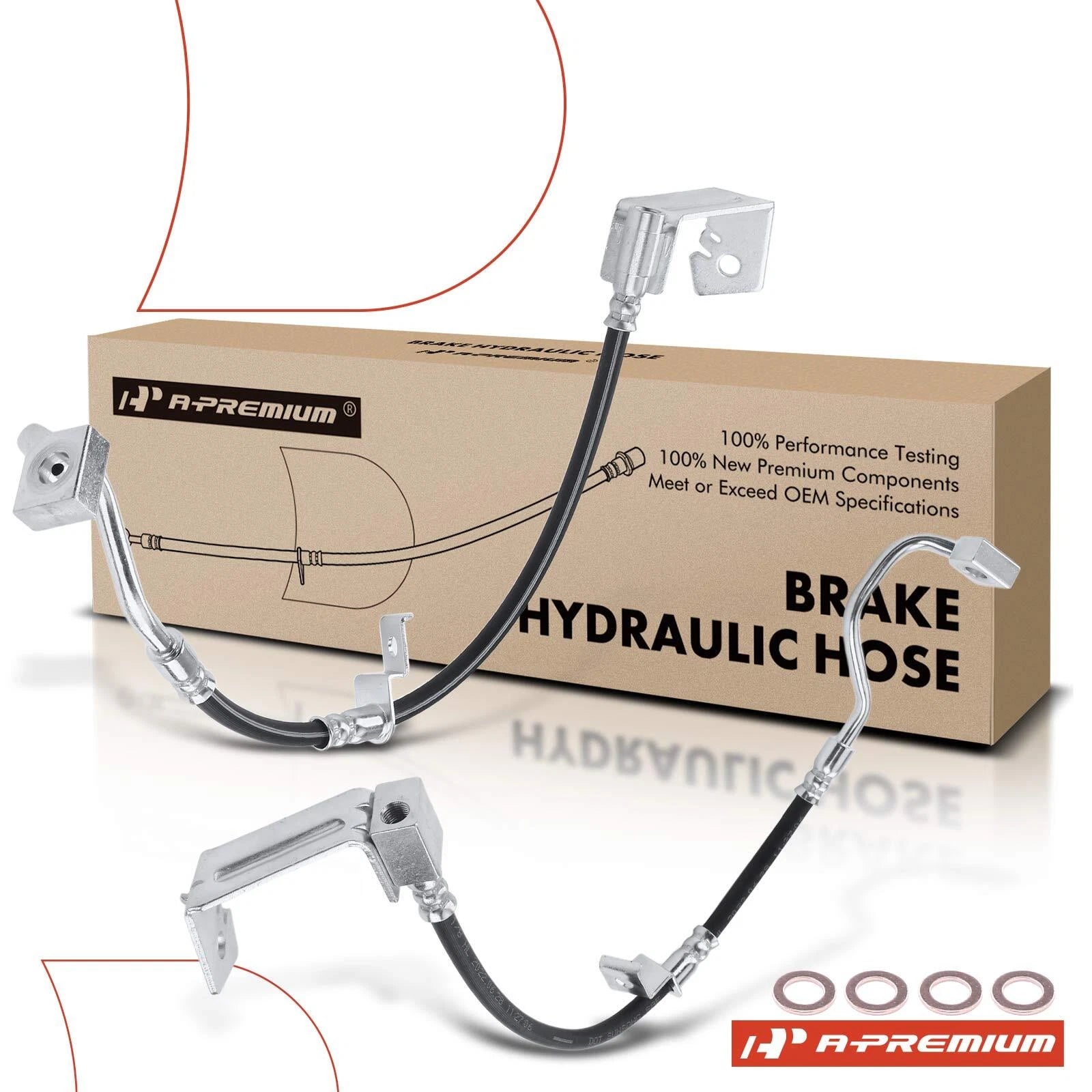2X Front Brake Hydraulic Hose for Ford Mustang (2005–2009)