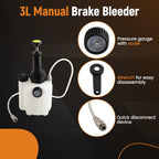 Manual Brake Clutch Bleeder Fluid Tool Kit for Universal Use (3L + 1L)